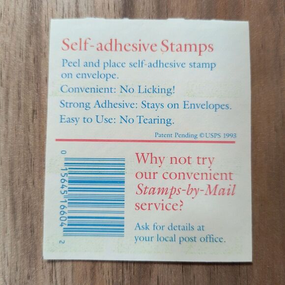 Vintage 1994 USPS Love Heart Sunrise Self-Adhesive 29¢ Stamp Booklet – Mint NH - Picture 3 of 3